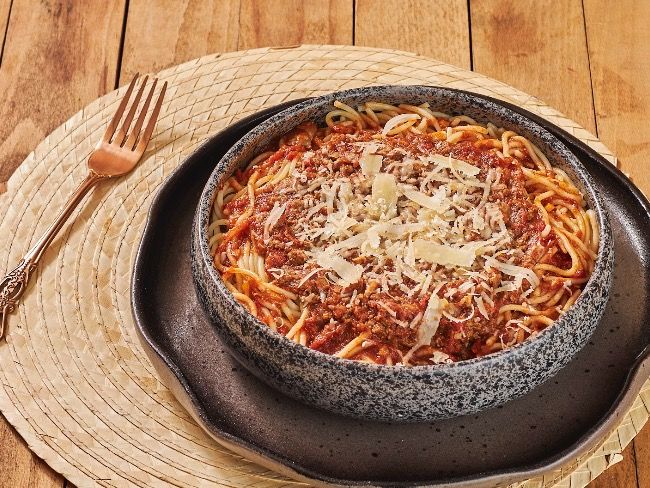 Spaghetti Bolognese with minced meat