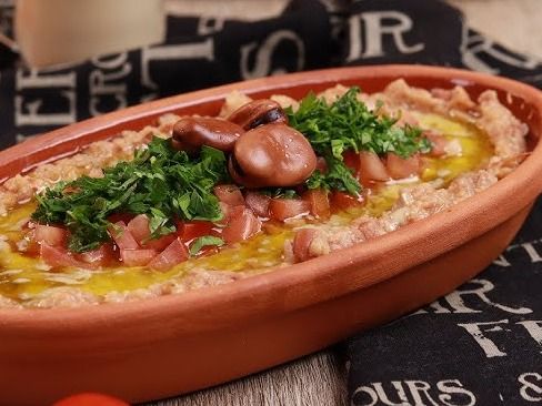 Foul Medames with Spicy Oil
