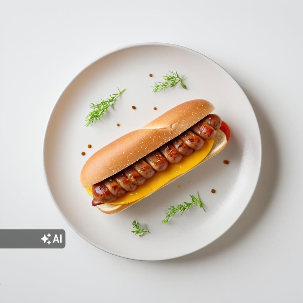 Sausages with Cheese Sandwich