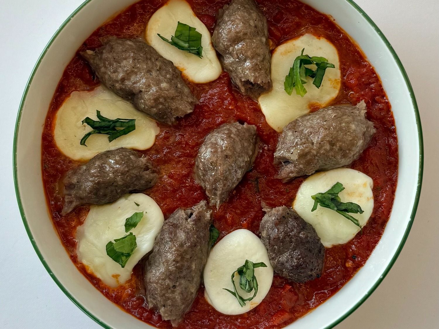 Kofta Pan With Buffalo Mozzarella & Marinara Sauce