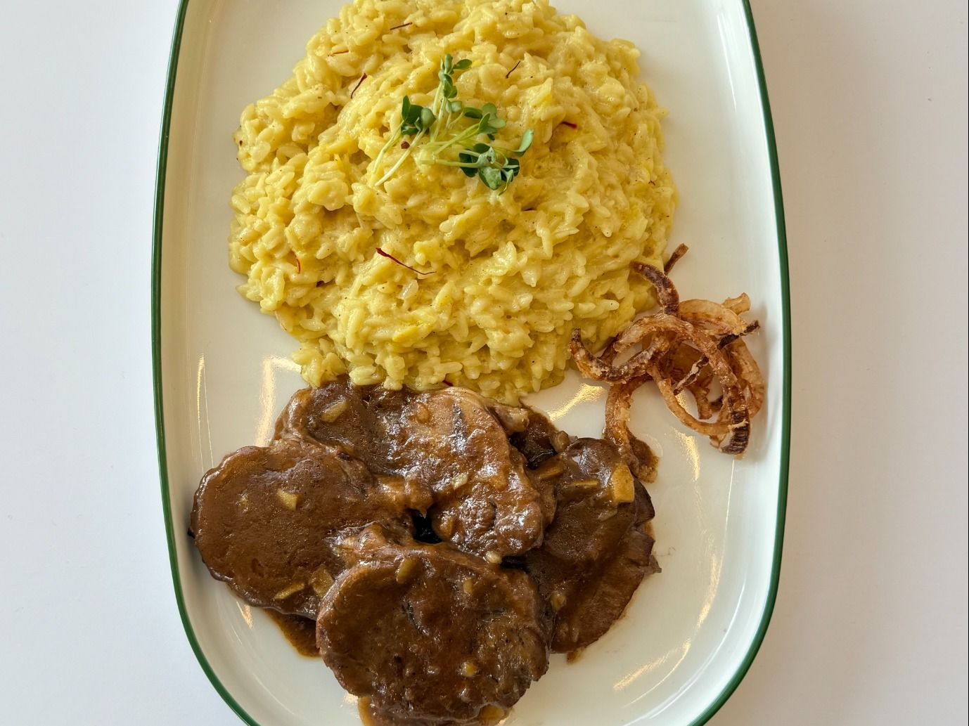 Veal Shank With Saffron Orzo