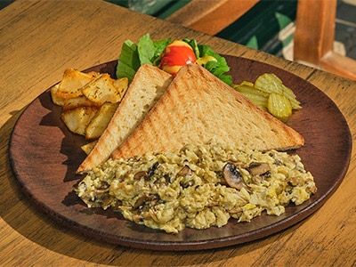 Omelette Mushroom and Parmiggiano