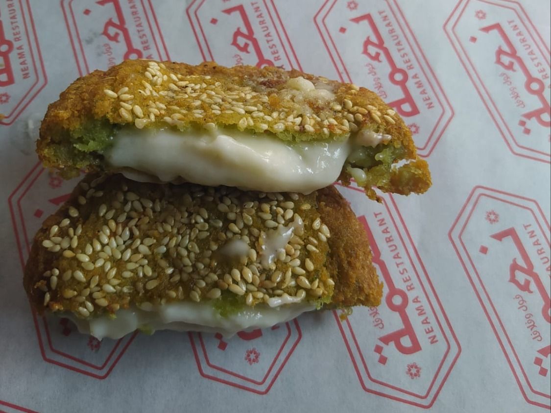 Taamia Patty Stuffed With Kiri Cheese