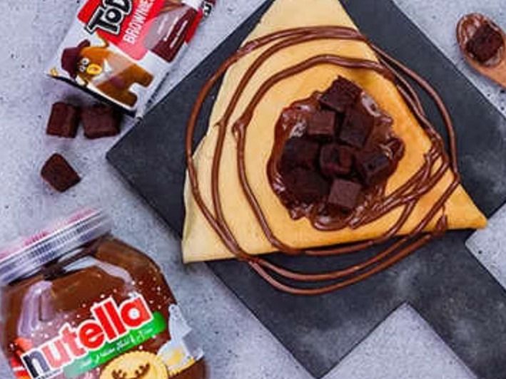 Nutella Chocolate With Brownies Crepe