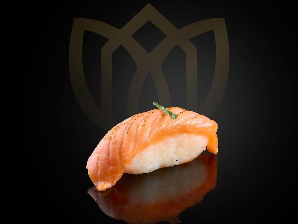 Tataki Salmon Nigiri Fish