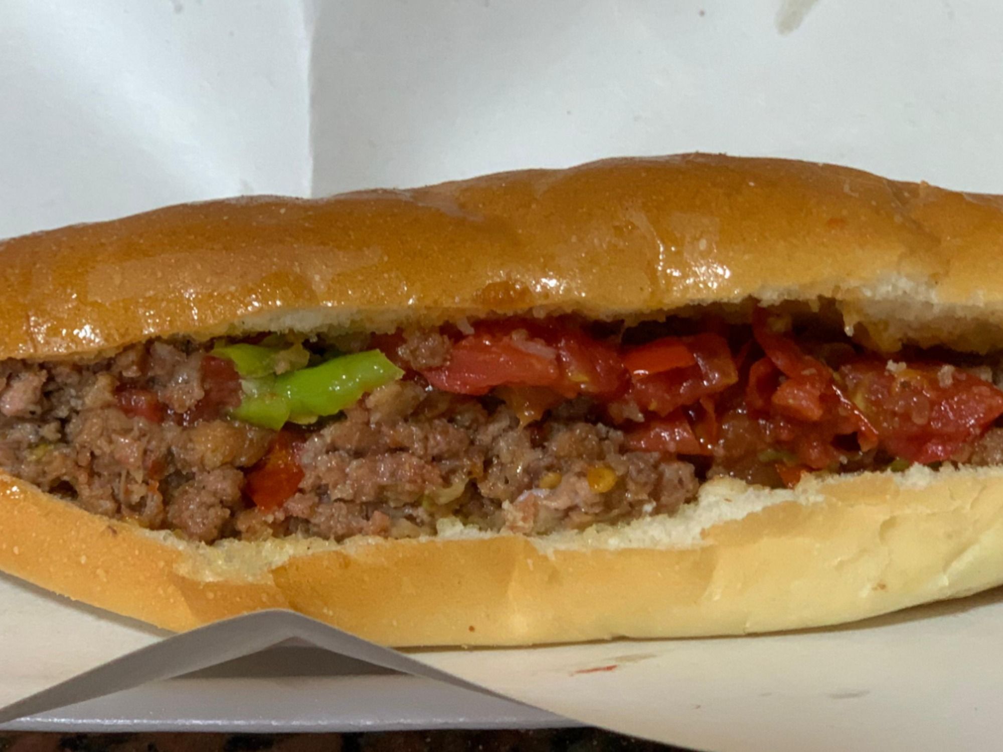 Fried Sausage Sandwich