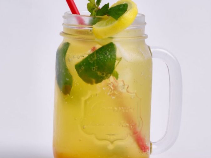 Orange Juice And Peach Slush