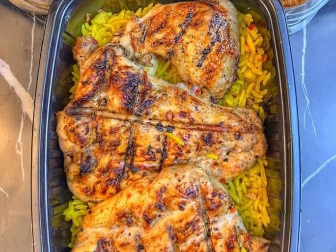 Quarter kilo grilled chicken fillet with rice
