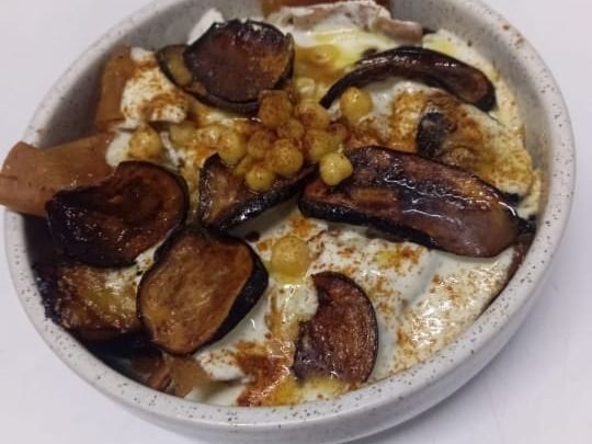 Oven Eggplant Fatteh