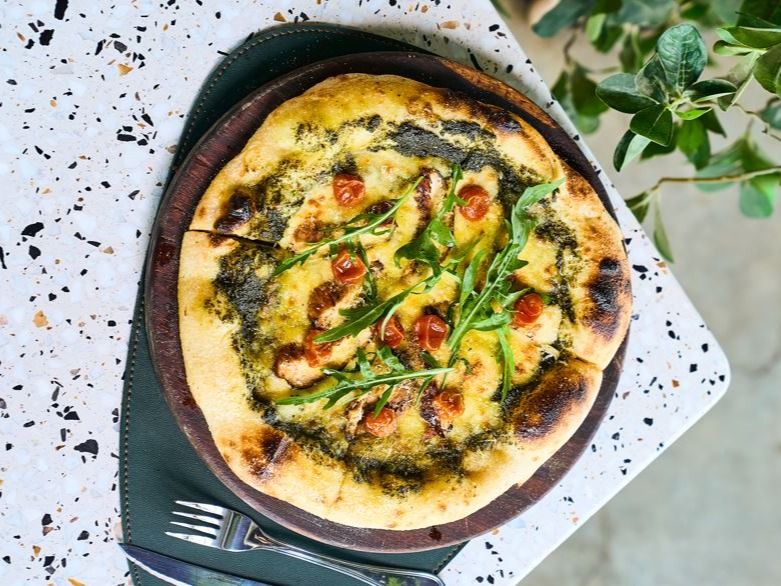 Chicken and Pesto Pizza