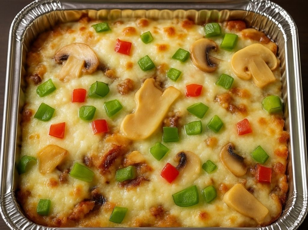 Shawarma Fatteh Extra Cheese in the Oven