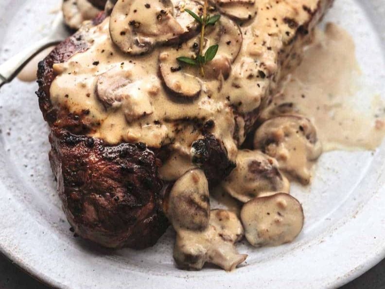 Grilled Fillet Mushroom Sauce