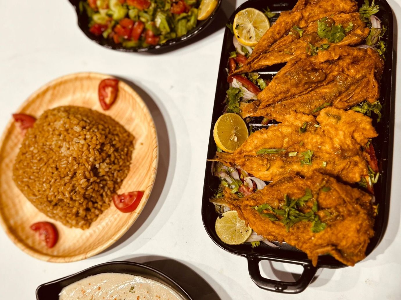 Fried sardine meal