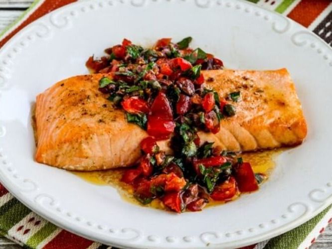 Grilled Salmon Sundry Tomato