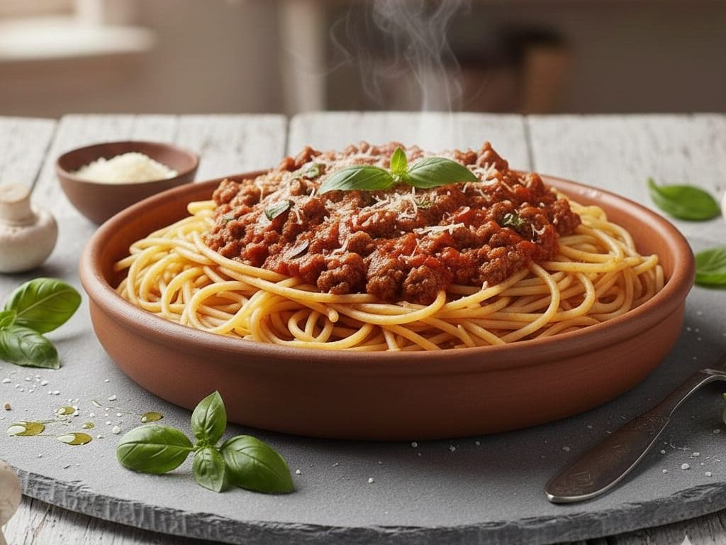 Spaghetti with minced meat