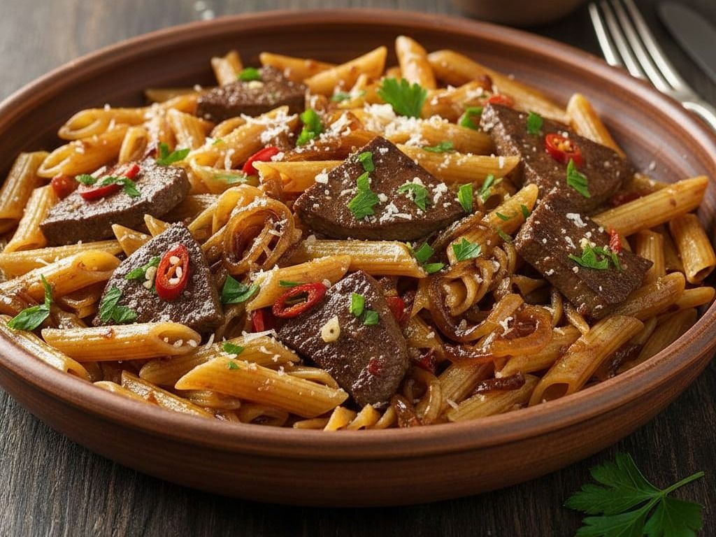 Pasta with liver