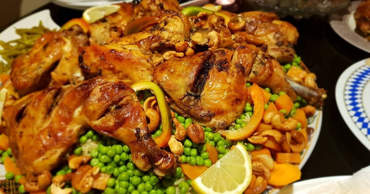 Carrots With Peas And Quarter Roasted Chicken Meal
