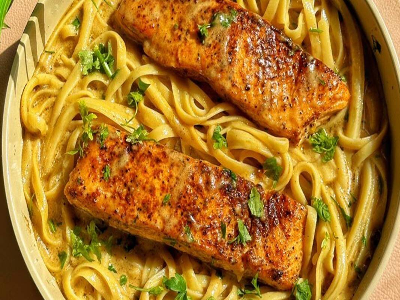 2 Grilled Chicken Breasts With Pasta, Bread, And Salad