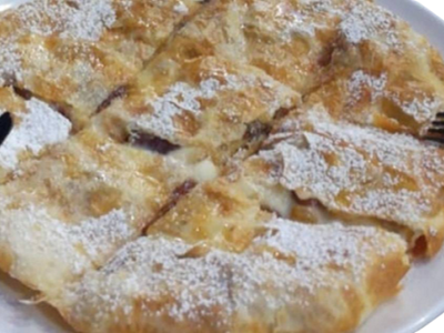 Pie With Cream And Nuts
