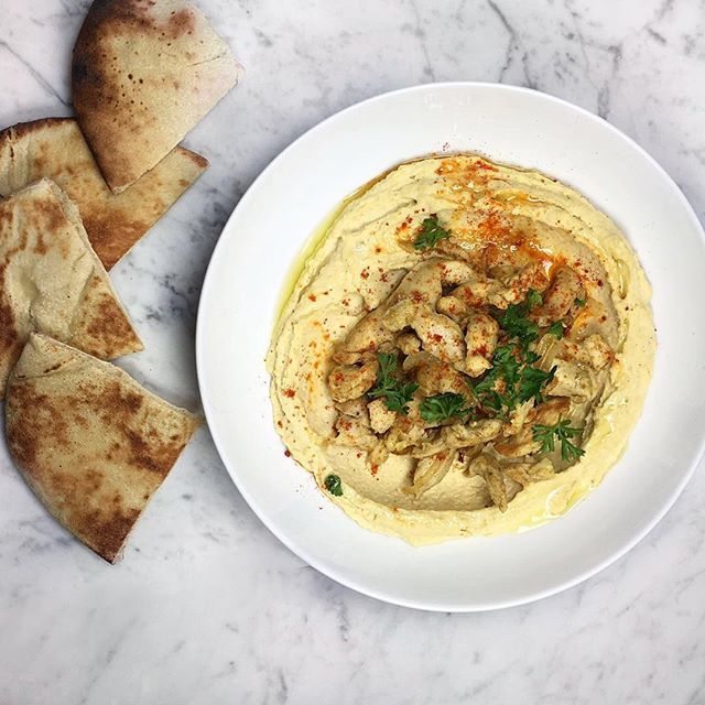 Hummus with Meat Shawarma