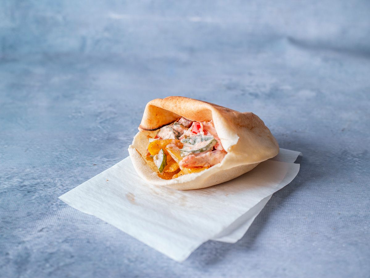 Potato sandwich on cheese