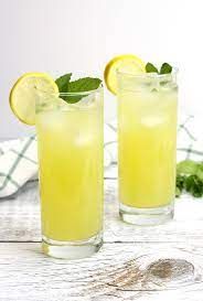 Pineapple And Lemon With Mint Juice