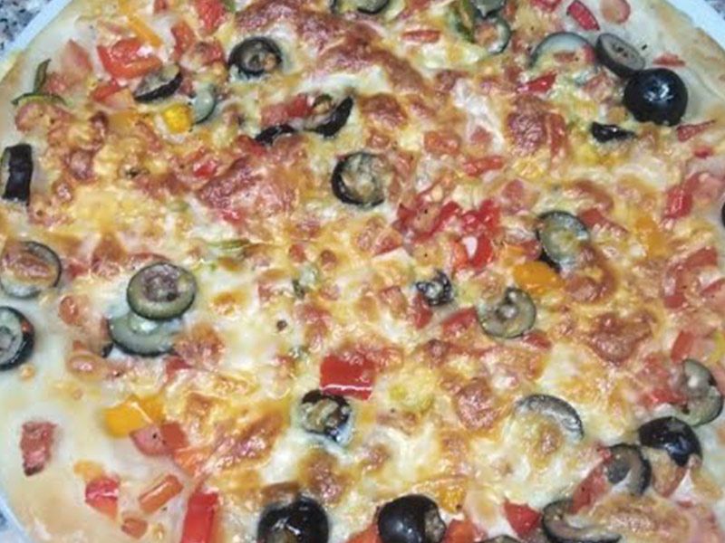 Mushroom Oriental Pizza