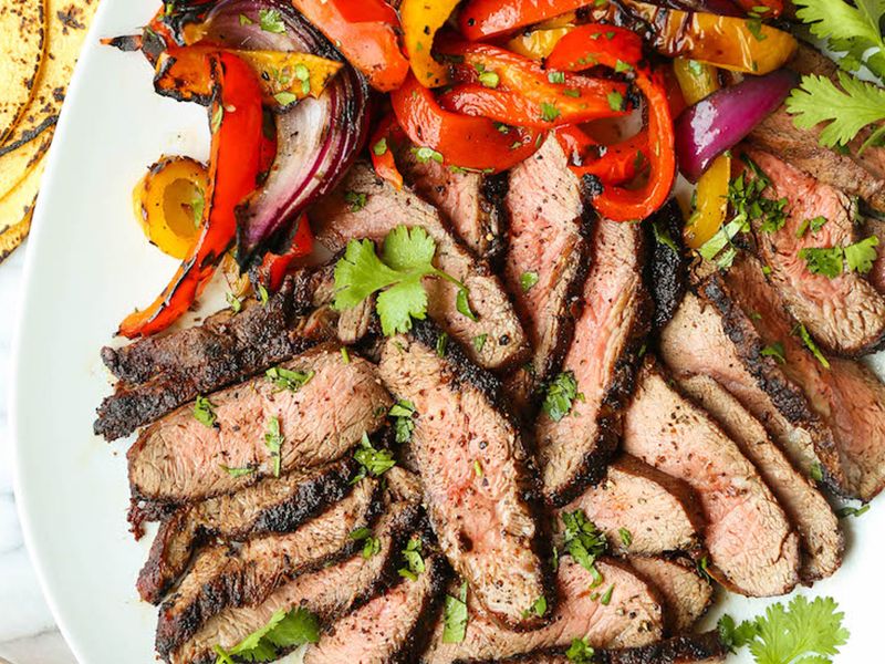 Simple Grilled Steak Fajita Plate