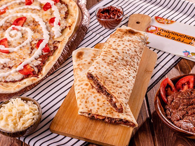 Sausage and Cheese Manousheh