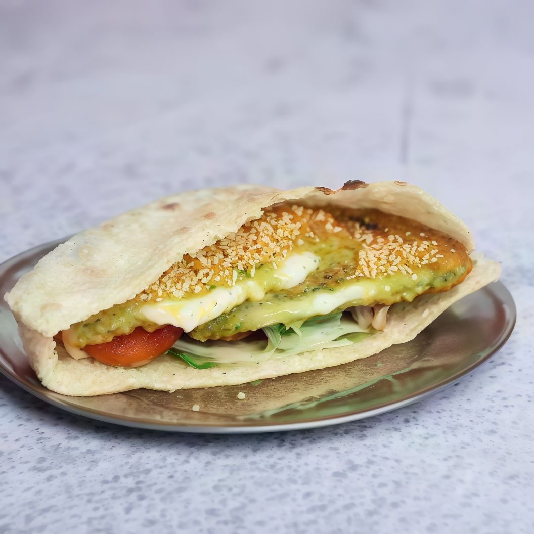 Falafel with cheddar cheese