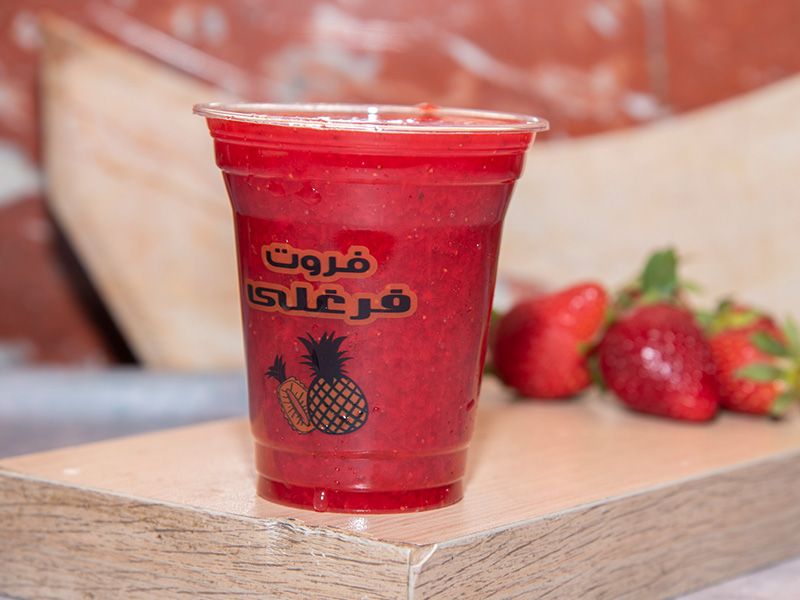 Fresh strawberry juice