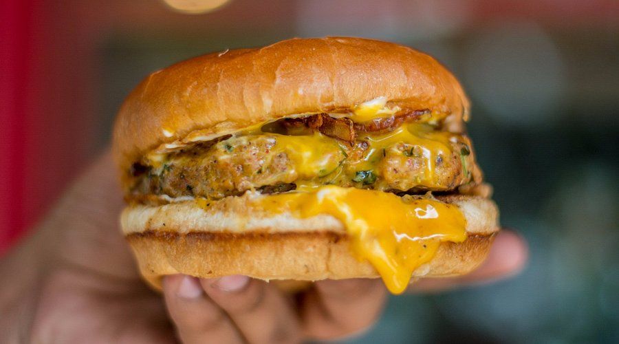 Taameya burger with roumi cheese