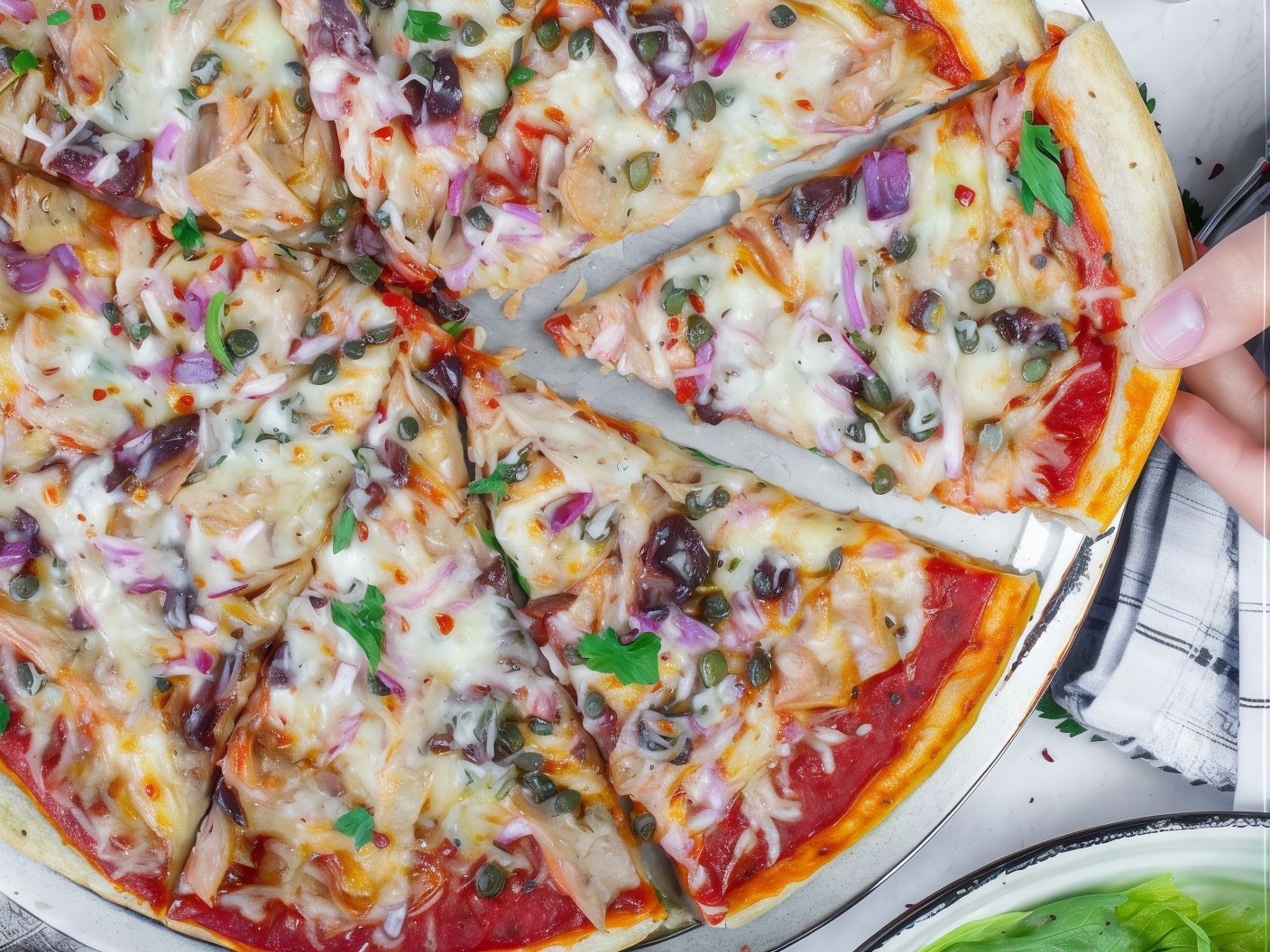 Tuna Oriental Pizza