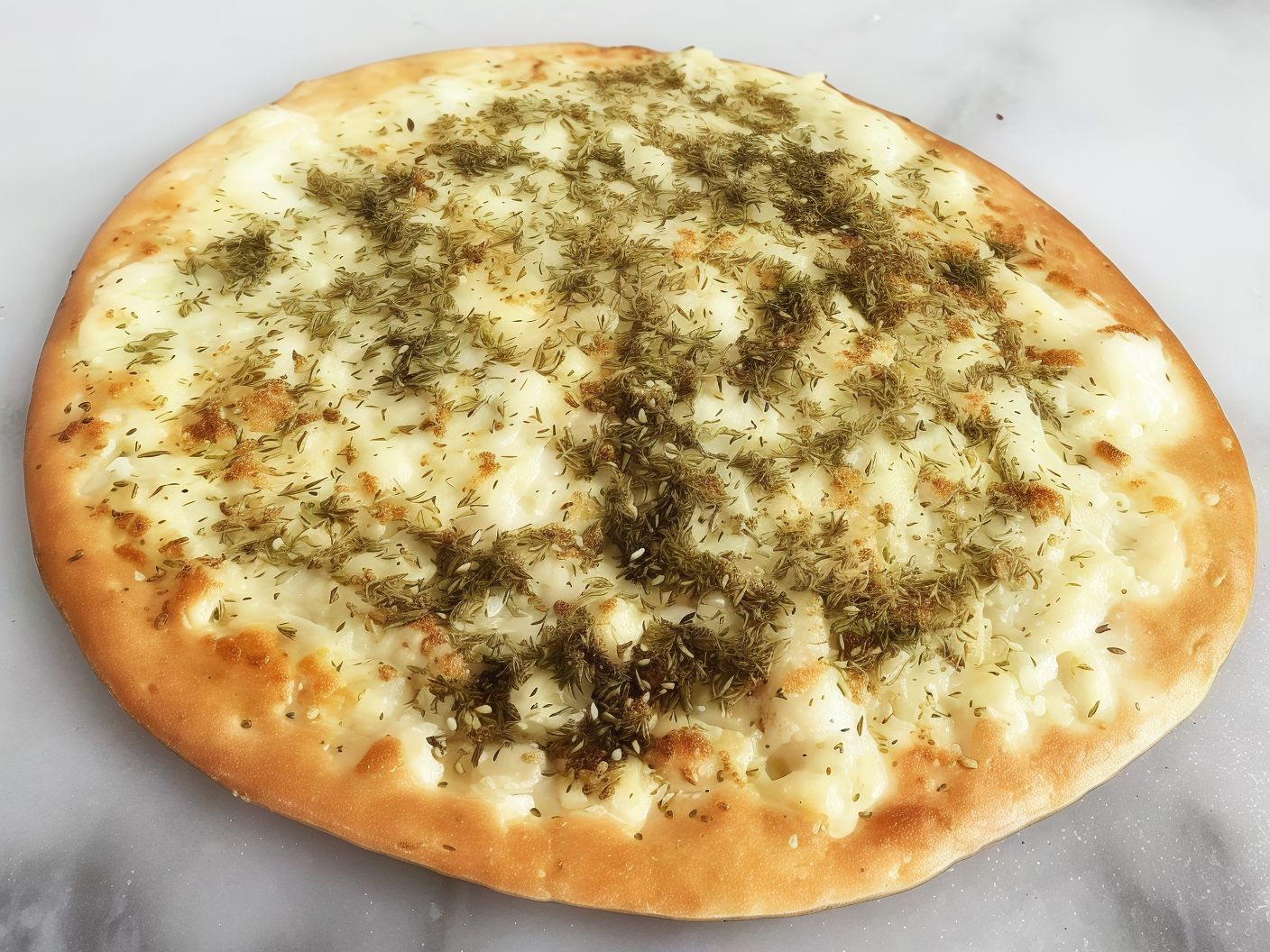 Zaatar with cheese Manakish