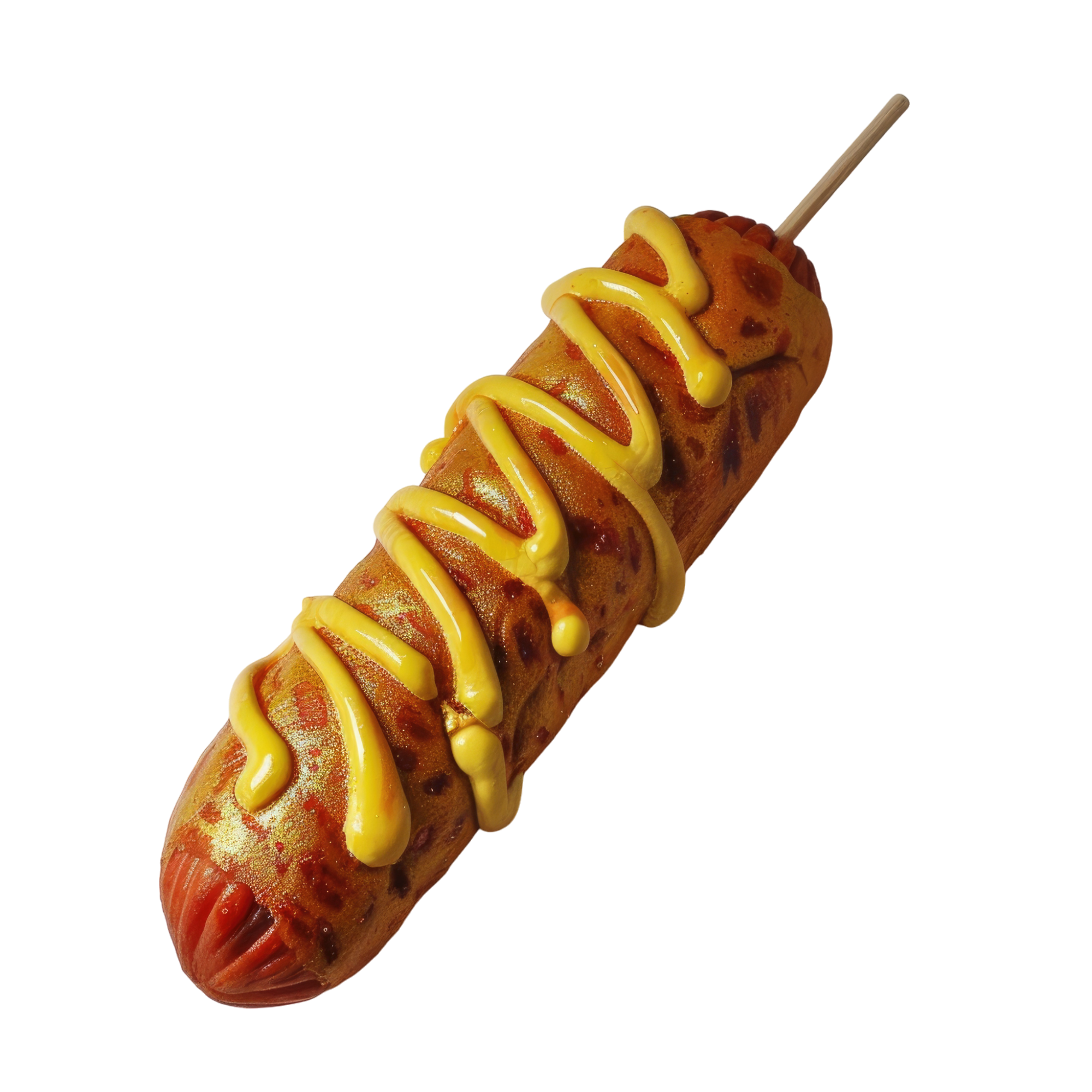 Hot Dog with Mozzarella Cheese Covered by Crispy Cheetos