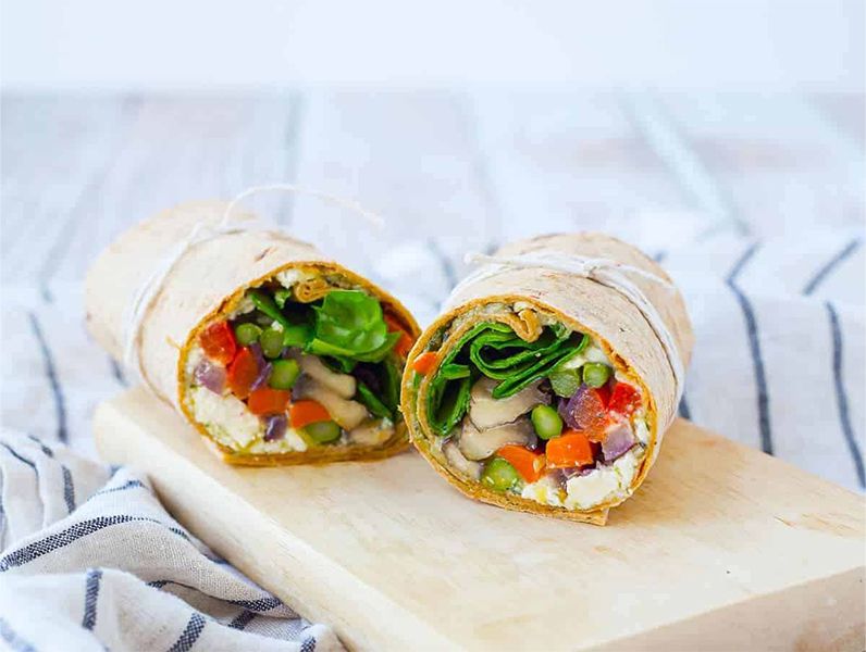Veggie Feta Cheese Wrap