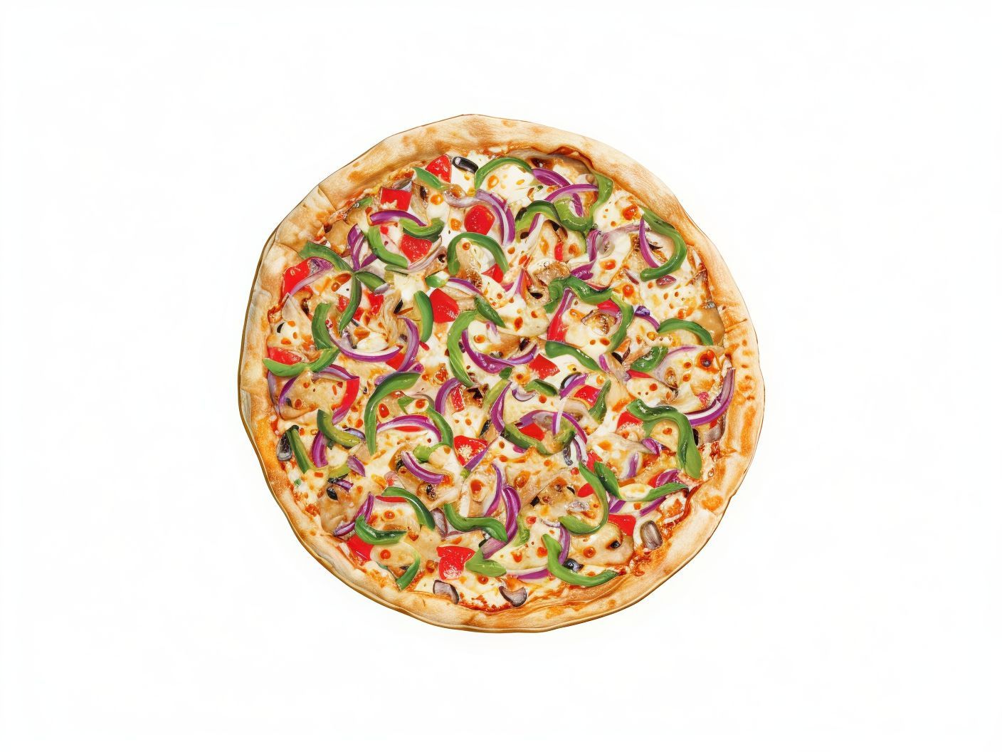 Oriental Vegetable Pizza