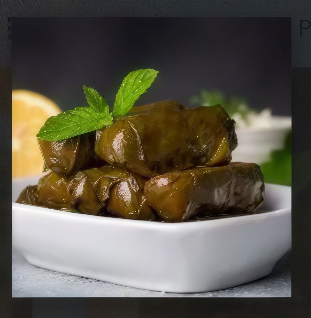 Grape Leaves Plate