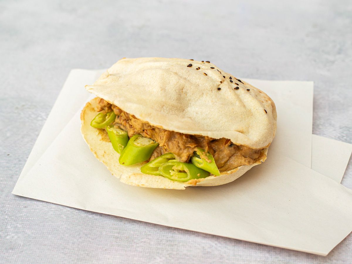 Hot oil bean sandwich