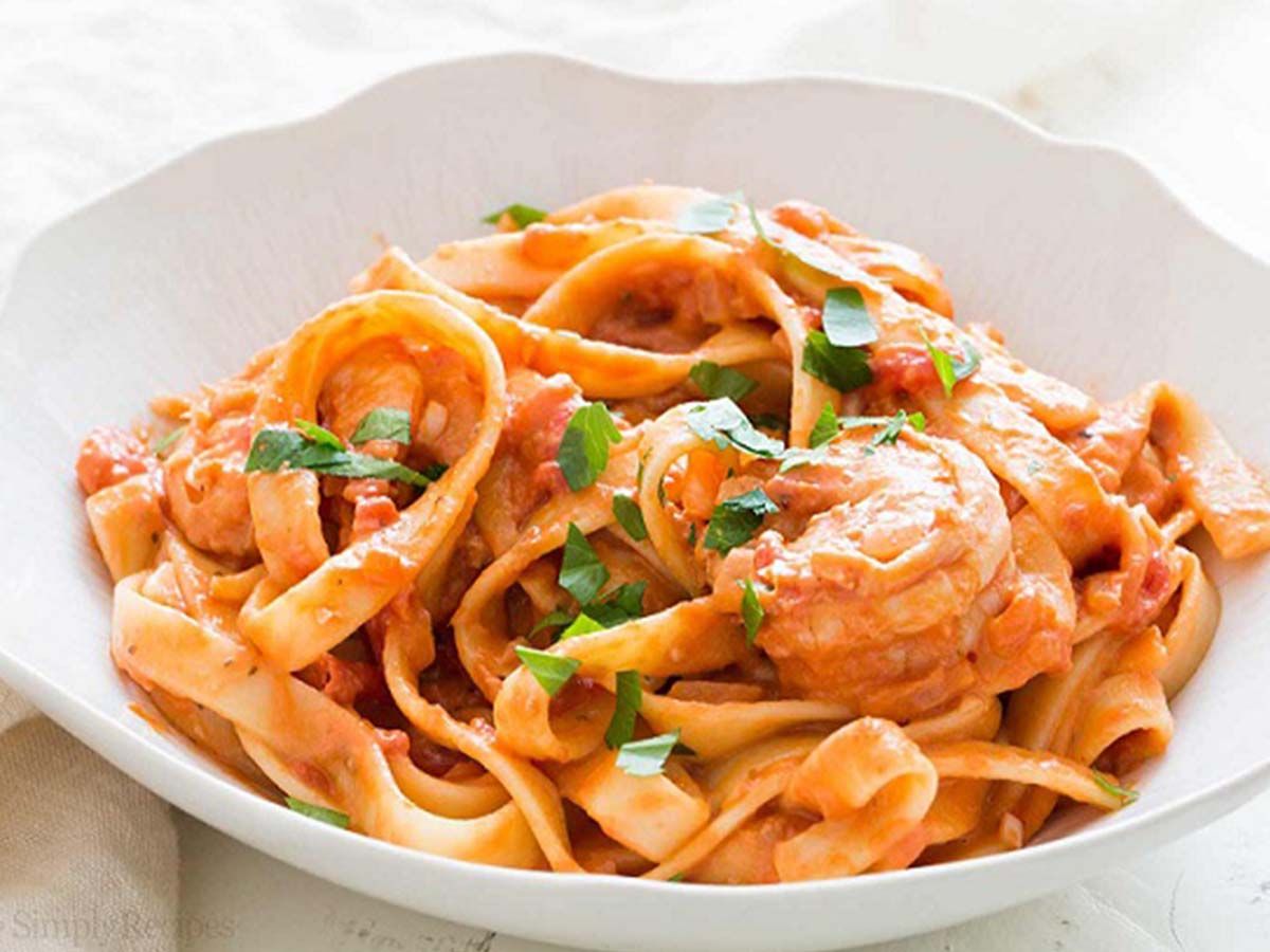 Seafood spaghetti pasta