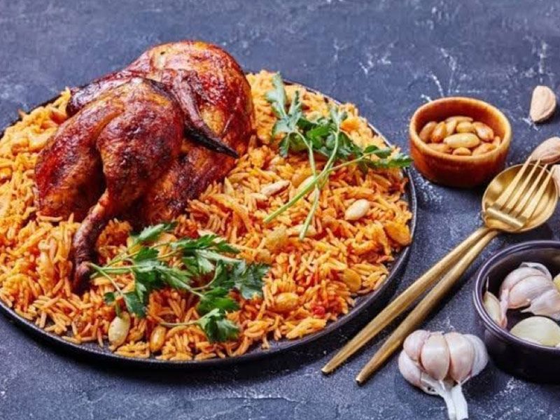 Kabsa With Chicken Platter