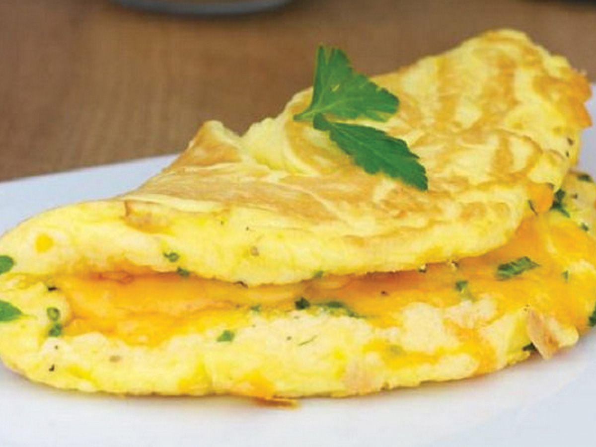 Pizza omelette dish