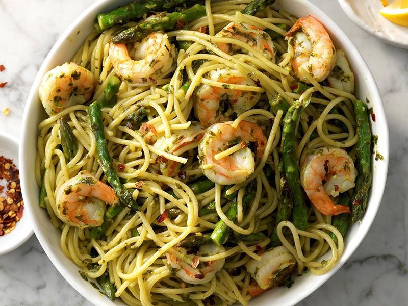 Shrimp Pesto Pasta