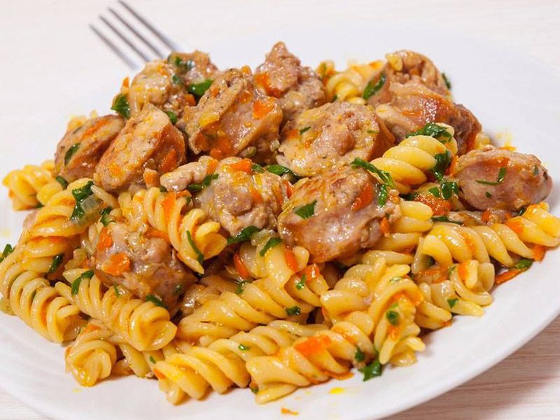 Oriental Sausage Pasta