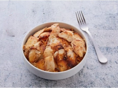 Pasta with chicken shawarma