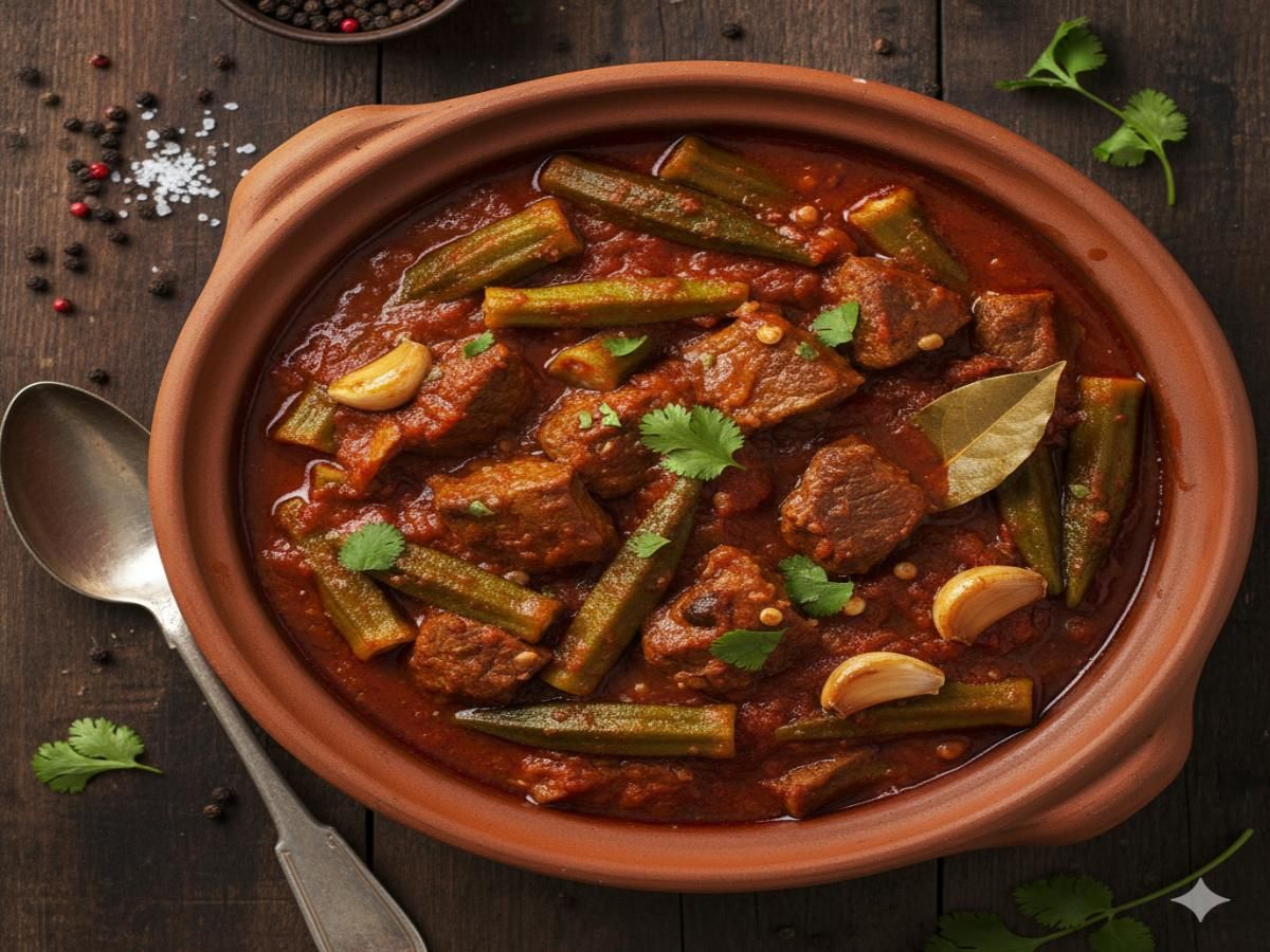 Okra with Meat Casserole