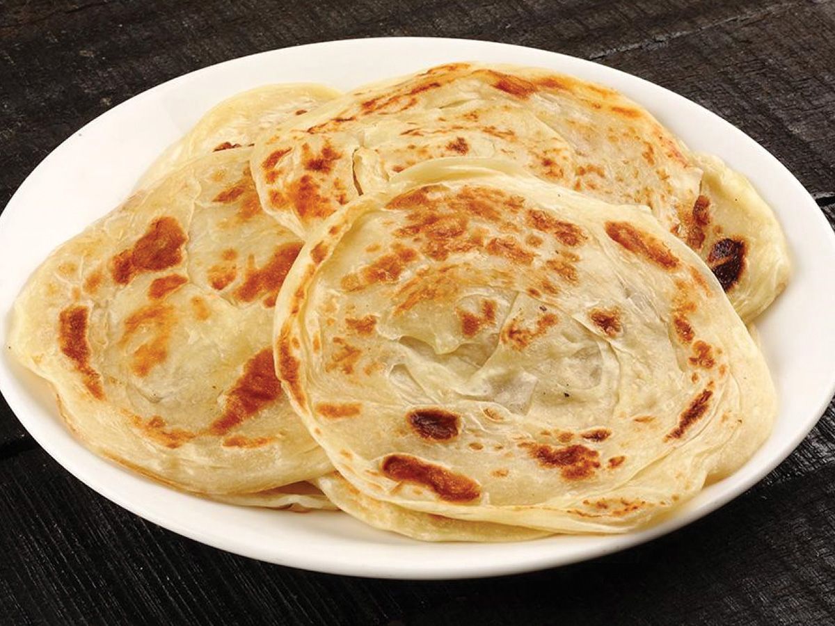 Paratha with Cream and Honey