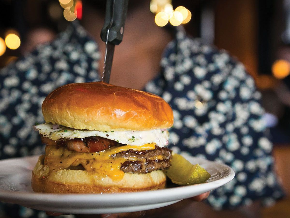 Egg and cheese Meat burger
