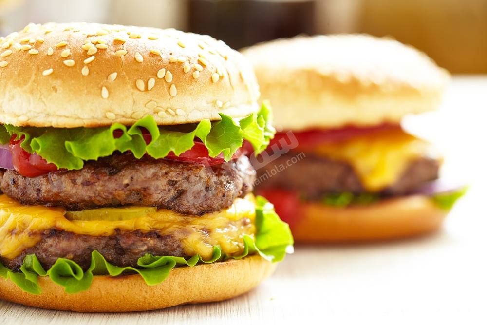 Double Beef Burger With Cheese Sandwich