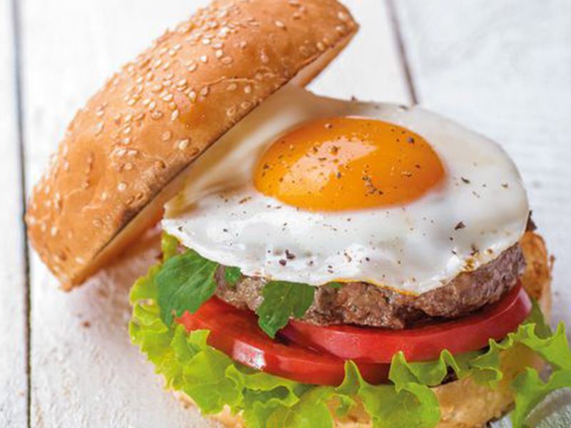 Meat Burger with Egg Sandwich